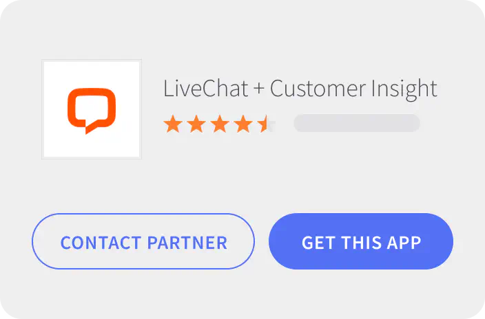 Selecting LiveChat app in the BigCommerce app marketplace