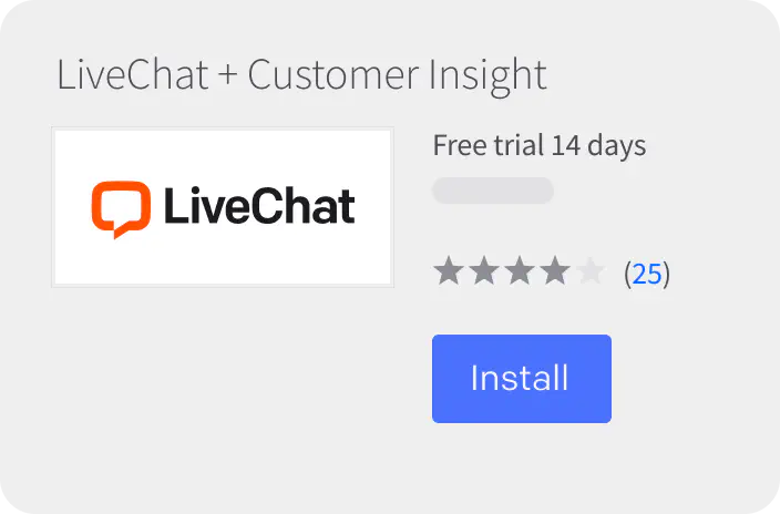 Installing LiveChat app from the BigCommerce app marketplace