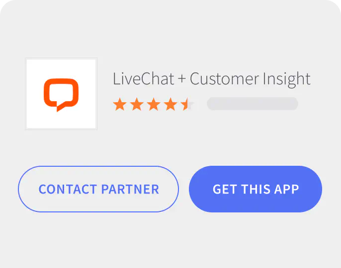 Selecting LiveChat app in the BigCommerce app marketplace