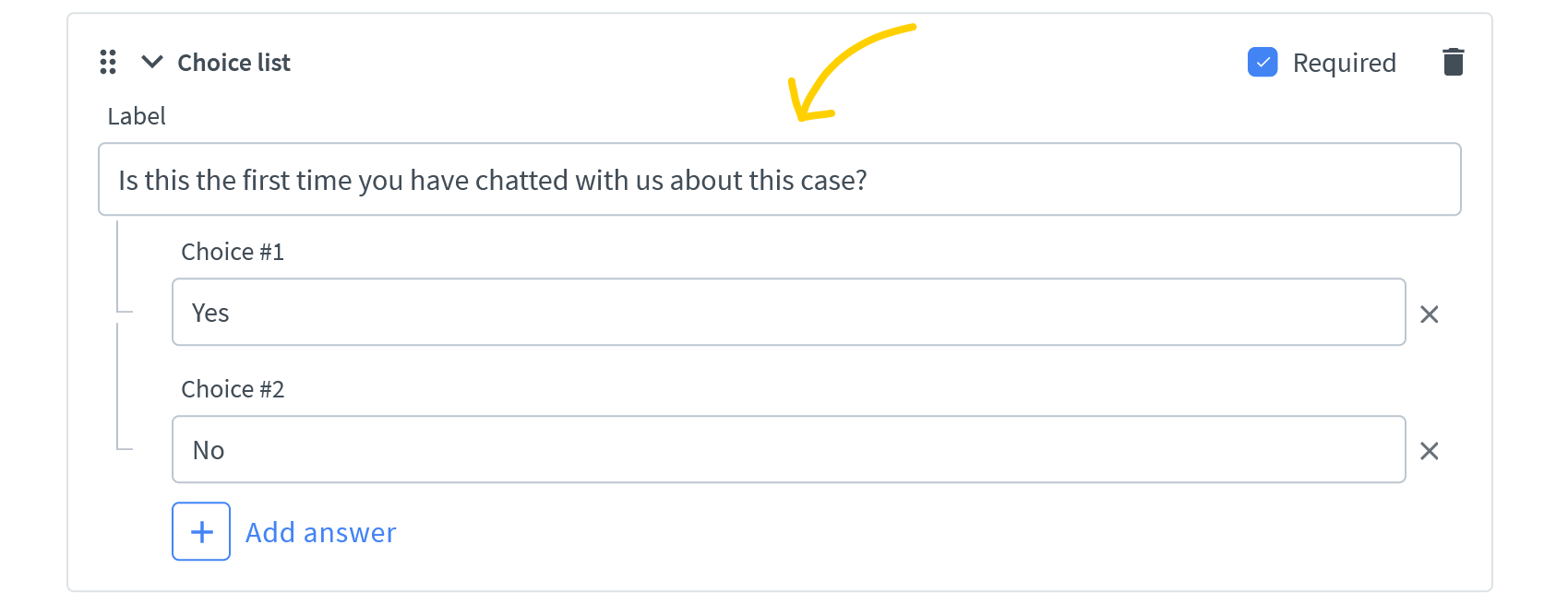 Fill in labels in post chat form fields