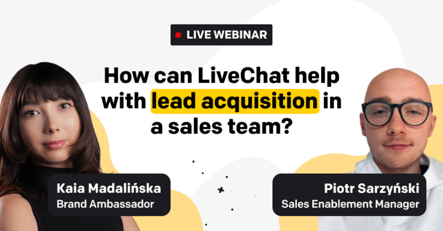 How can LiveChat help with lead acquisition in a sales team?