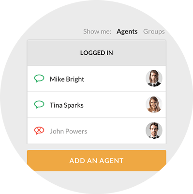 LiveChat-Tour: Sie können Ihr Kundendienstteam zusammenstellen und verwalten